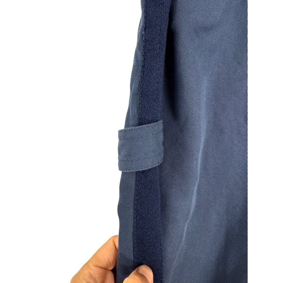 Zara Side striped high waist wide leg cargo Trousers dark navy 90s sz S - Picture 9 of 10